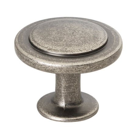 Gliderite Hardware 1-1/4 in. Weathered Nickel Round Ring Cabinet Knob, 25PK 80960-WN-25
